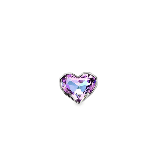 Heart-Shaped Purple Sehrova Crystal Ring