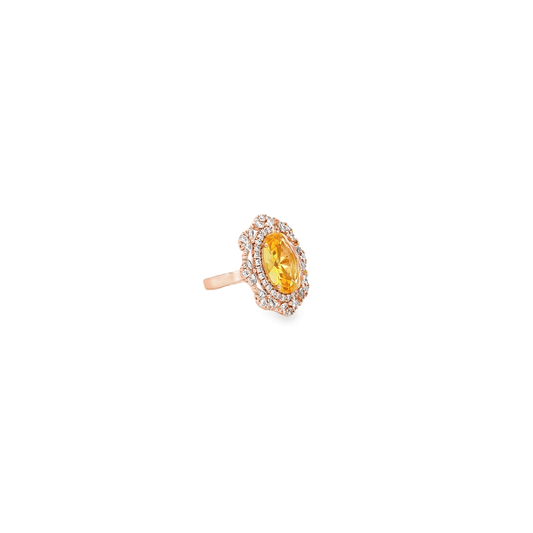 Elegant Yellow Gemstone Ring