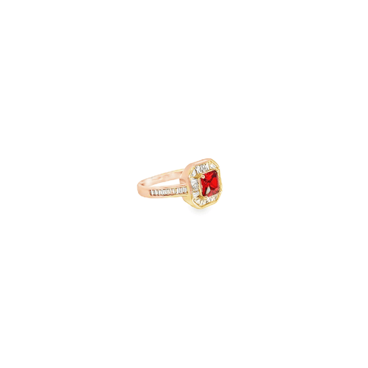 Elegant Ruby and Diamond Ring