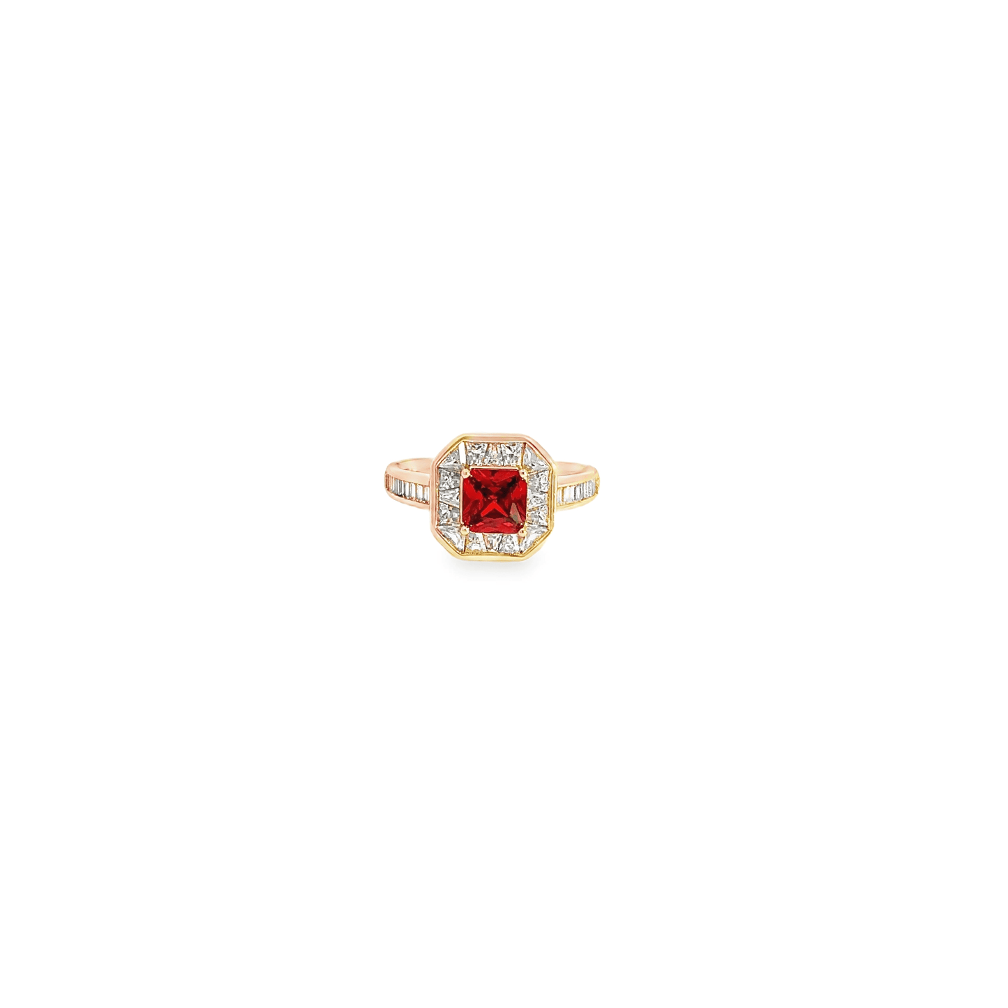 Elegant Ruby and Diamond Ring