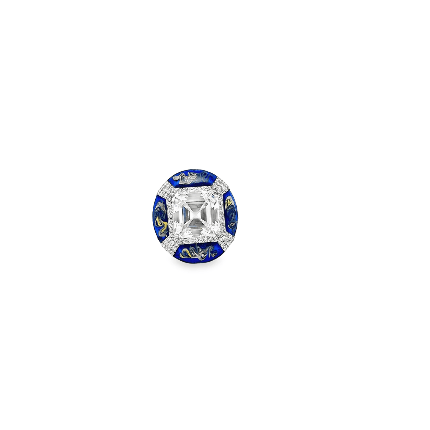 Elegant Blue and Silver Ring