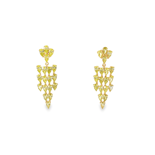 Elegant Green Drop Earrings
