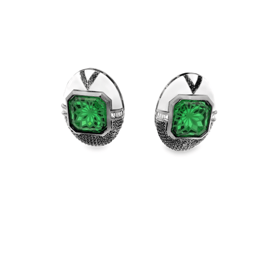 Elegant Green Gemstone Earrings