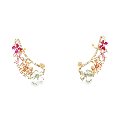 Colorful Floral Earrings
