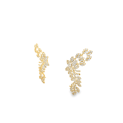 Elegant Floral Gold Earrings