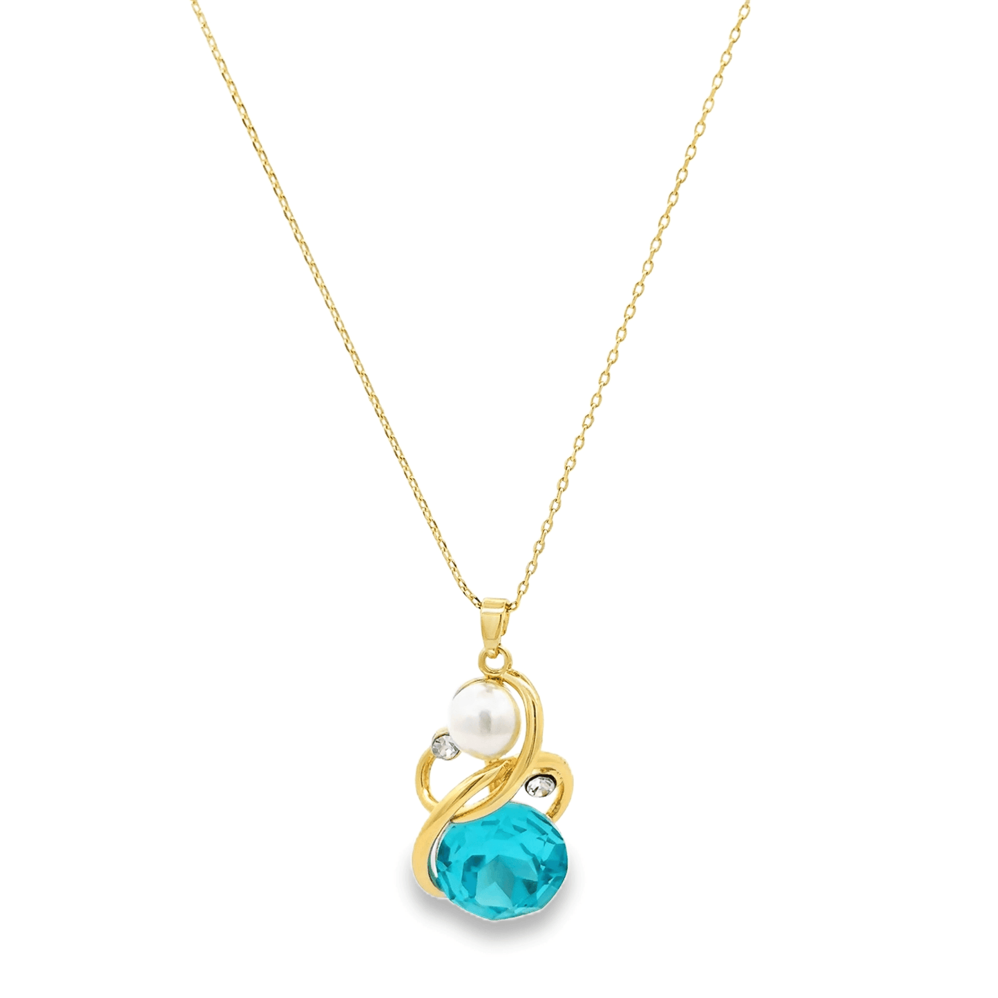 Elegant Gold and Turquoise Pendant
