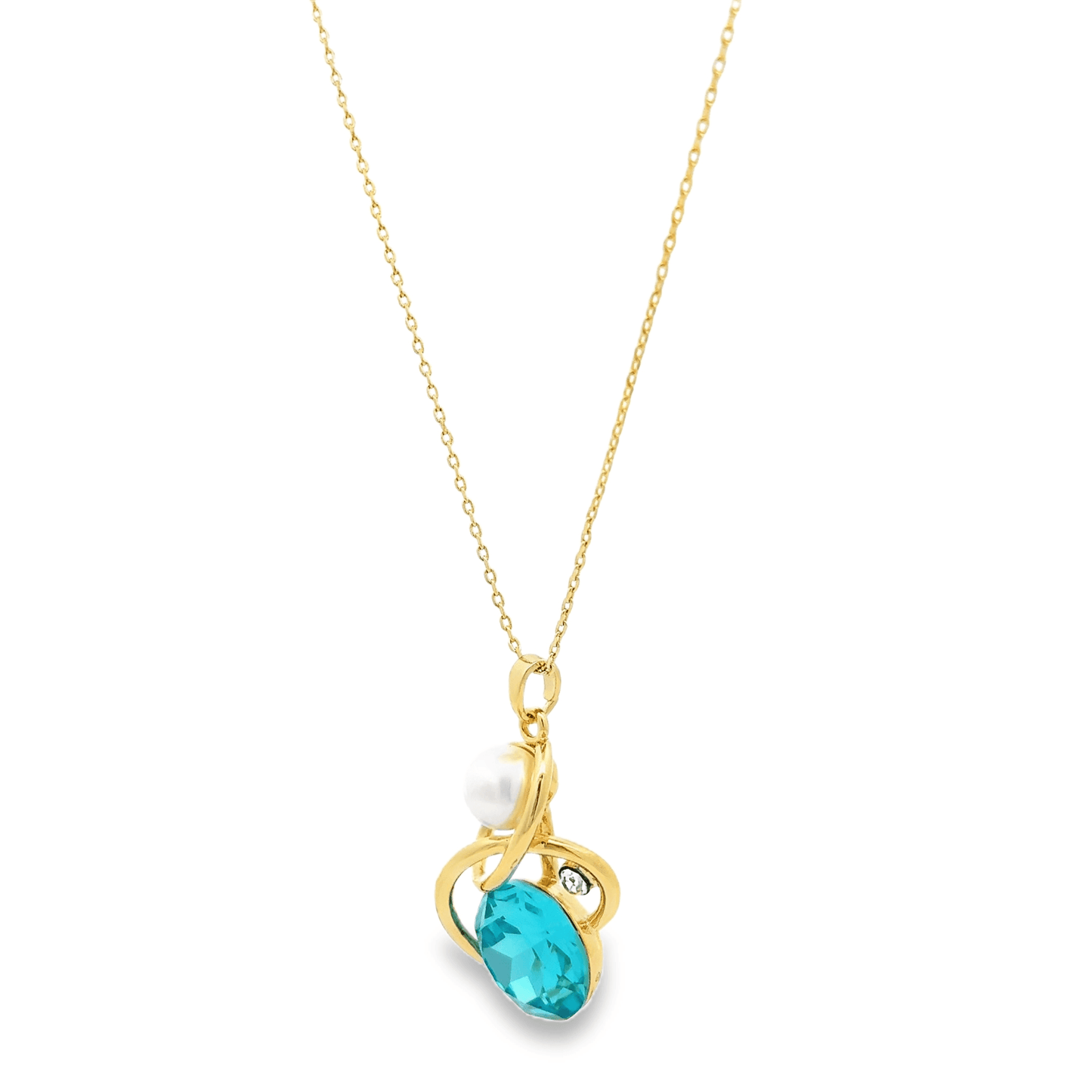 Elegant Gold and Turquoise Pendant