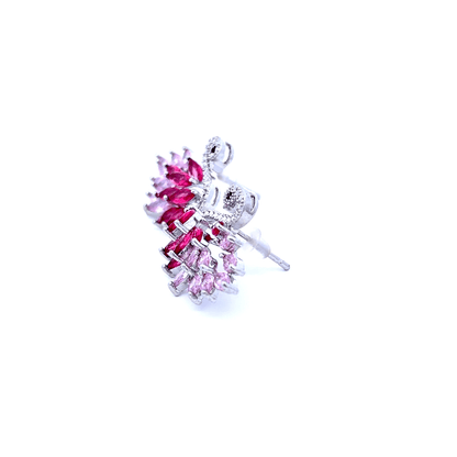 Elegant Pink Swan Studs
