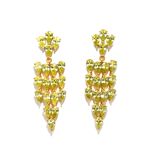 Elegant Green Drop Earrings