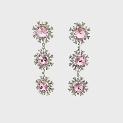 Elegant Pink Drop Earrings