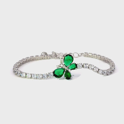 Elegant Green Butterfly Bracelet