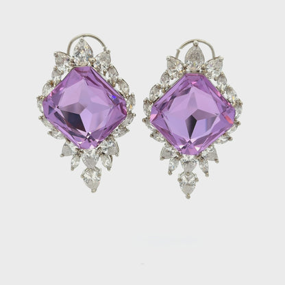 Elegant Purple Crystal Necklace
