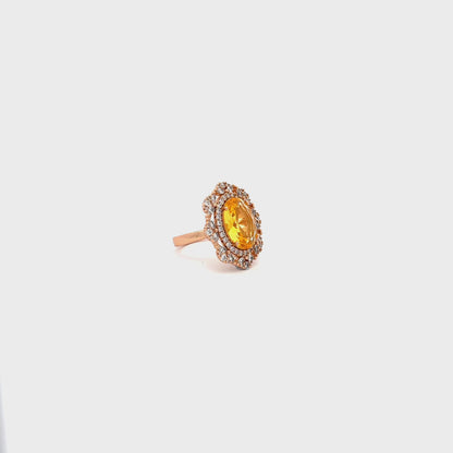 Elegant Yellow Gemstone Ring