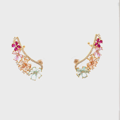 Colorful Floral Earrings