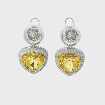 Elegant Yellow Sehrova Crystal Necklace
