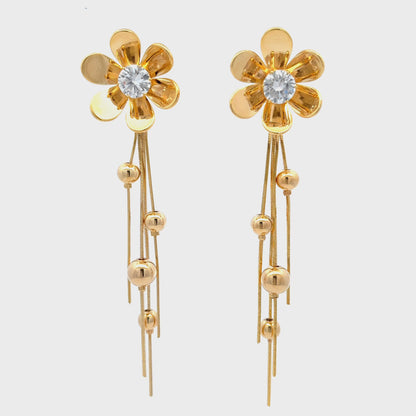 Elegant Floral Drop Earrings