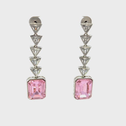 Elegant Pink Gemstone Earrings