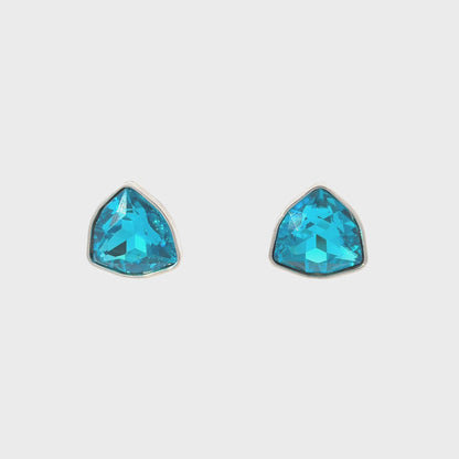 Elegant Blue Crystal Studs