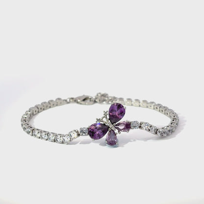 Purple Butterfly Bracelet