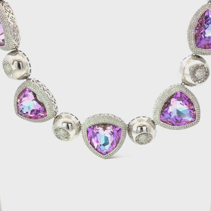 Elegant Lavender Sehrova Crystal Necklace