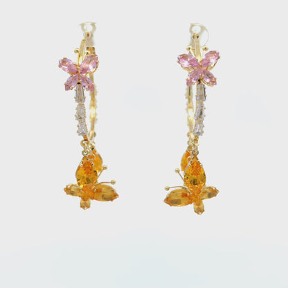 Elegant Nature Inspired Hoops Earrings