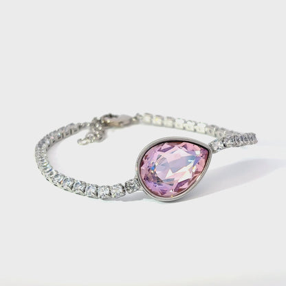 Elegant Pink Crystal Bracelet