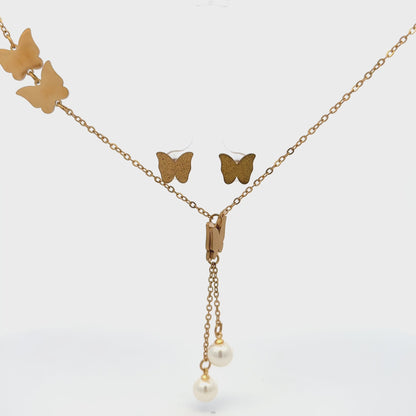 Elegant Butterfly Jewelry Set