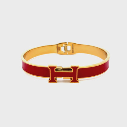 Stylish Red and Gold Bracelet
